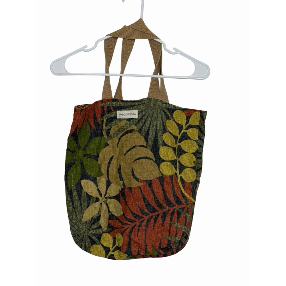 Maggie Bag Tropical Floral Tote Bag Canvas Shoulder Bag Boho Travel